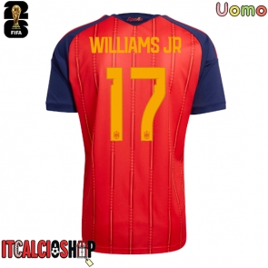 Spagna Nico Williams #17 Prima Maglia Mondiali 2026 Manica Corta